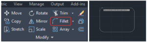 fillet auto CAD