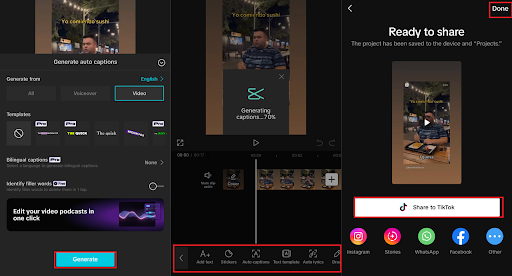 edit video dengan AI di CapCut